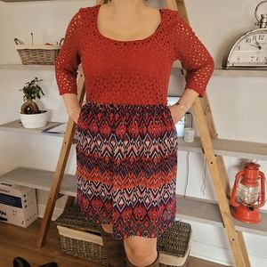 Streetwear Society crochet floral lace dress L